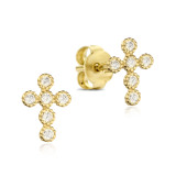 Cercei aur 14K cruciulite cu pietre DiAmanti PZE0496G14K-AS